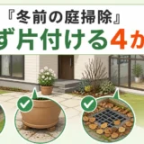 冬前の庭掃除で優先して片付ける家ぎわ・鉢の下・排水まわり・病気の葉