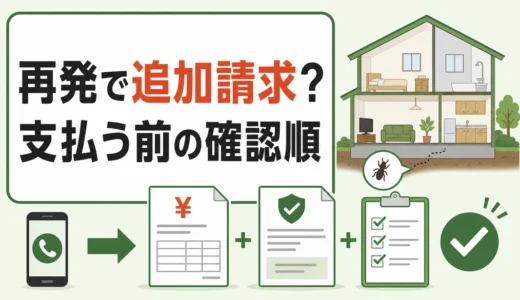 駆除後の再発で追加費用を請求されたら？保証・記録・188の確認順