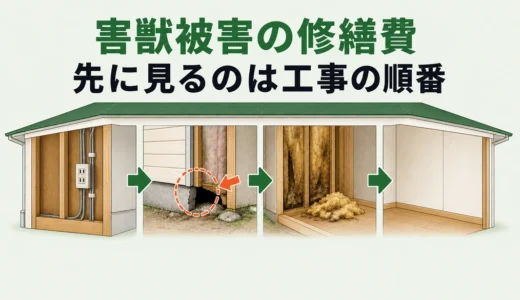 害獣被害のリフォーム費用は何で決まる？見積もりと施工の優先順位