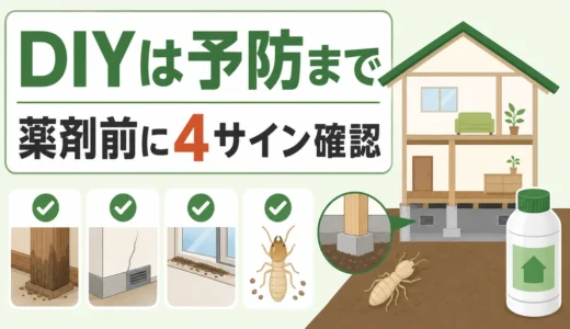 シロアリ予防は自分でできる？DIYの限界と市販薬剤の注意点