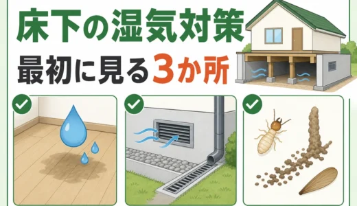 床下の湿気対策は何から？害虫との関係と安全な確認順