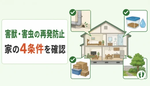害獣・害虫の再発防止チェックリスト｜駆除後に見る4つの原因