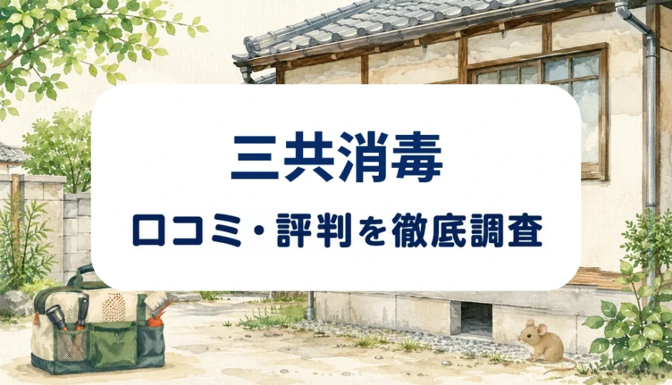三共消毒の口コミ・評判を紹介する記事のアイキャッチ画像